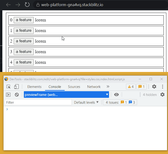 click on span works