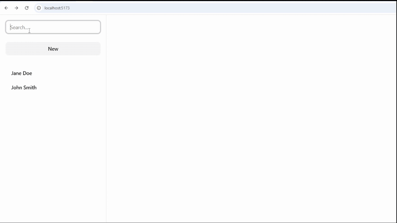 Contact web app demo for React Router
