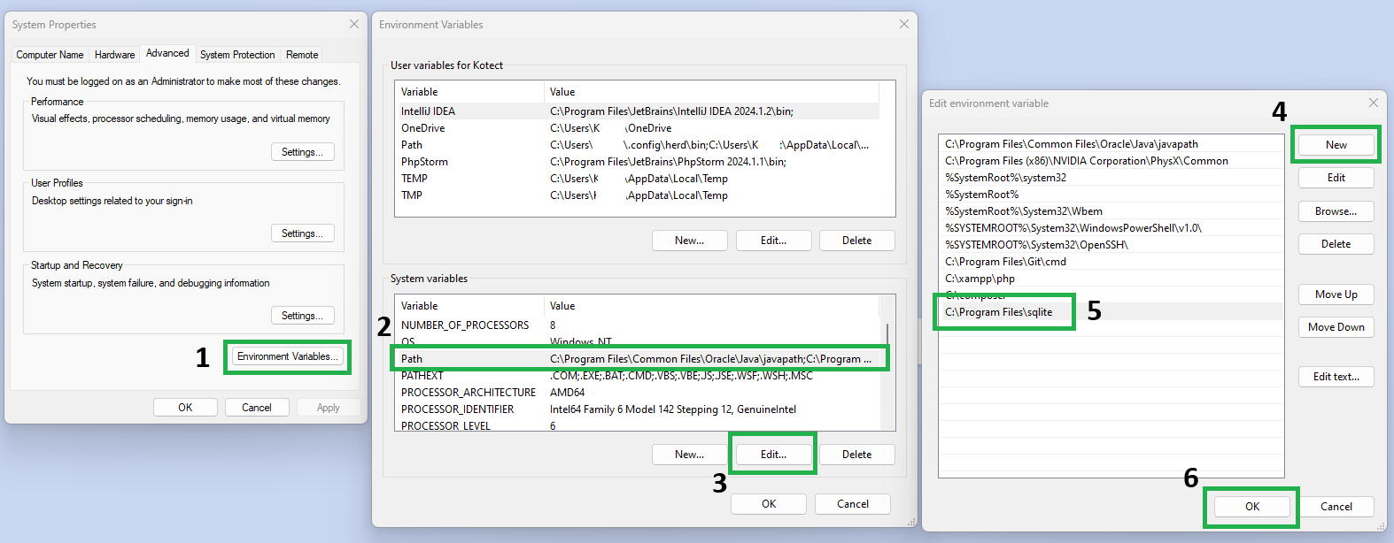Adding Path To Environment Variables