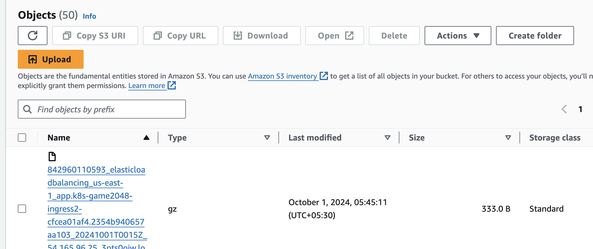 Access logs on S3