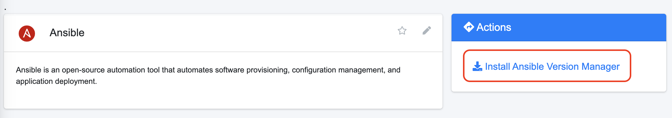 Ansible Version manager install