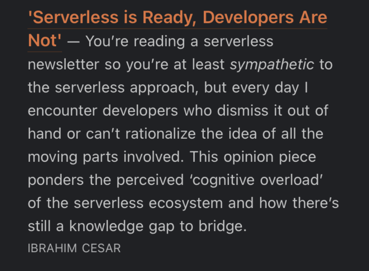 Serverless Status