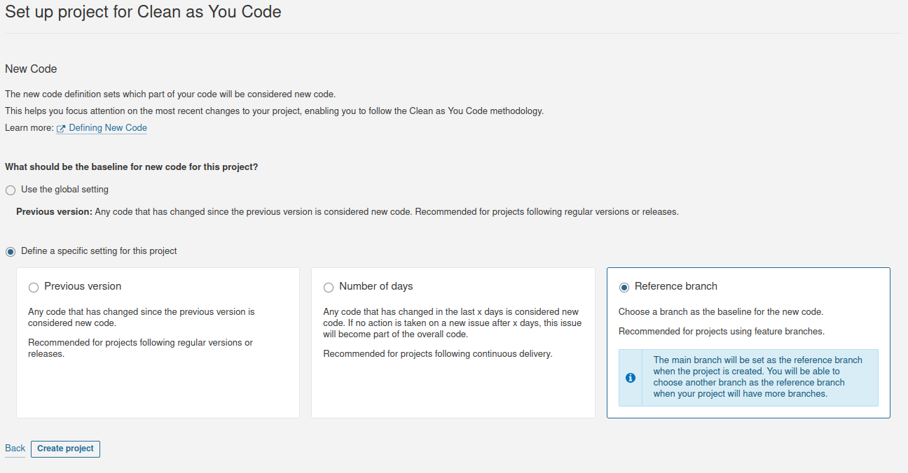 SonarQube analization pattern