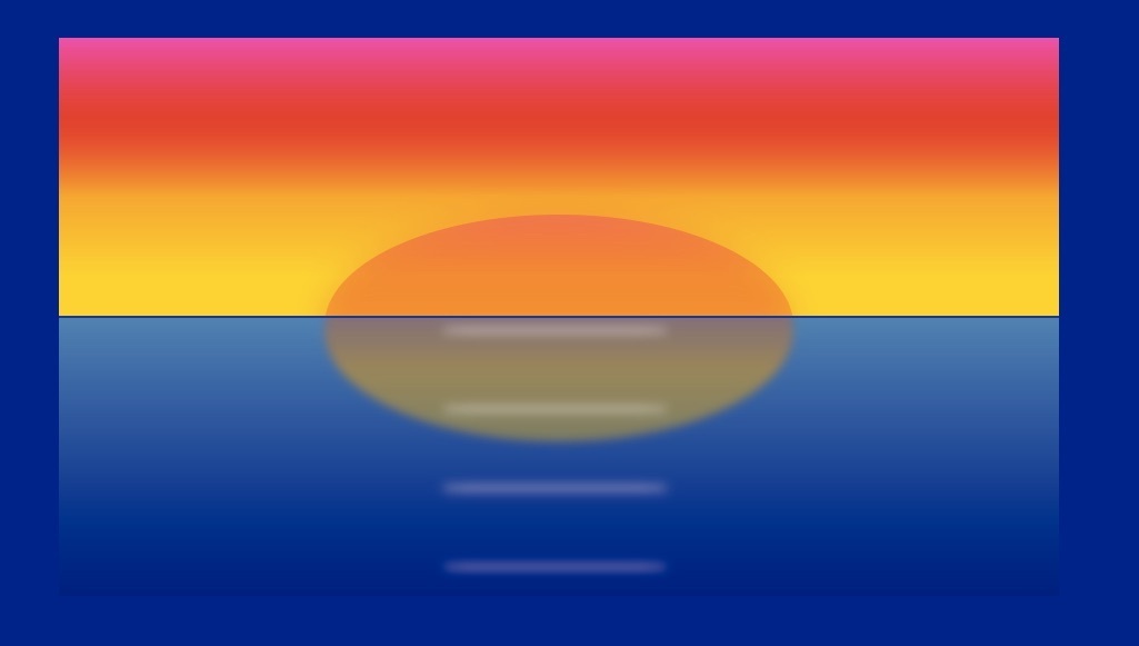 Sunset over an ocean.