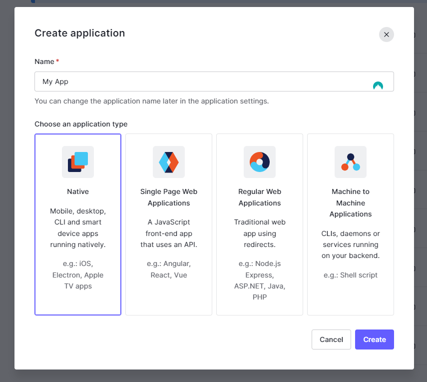 application type