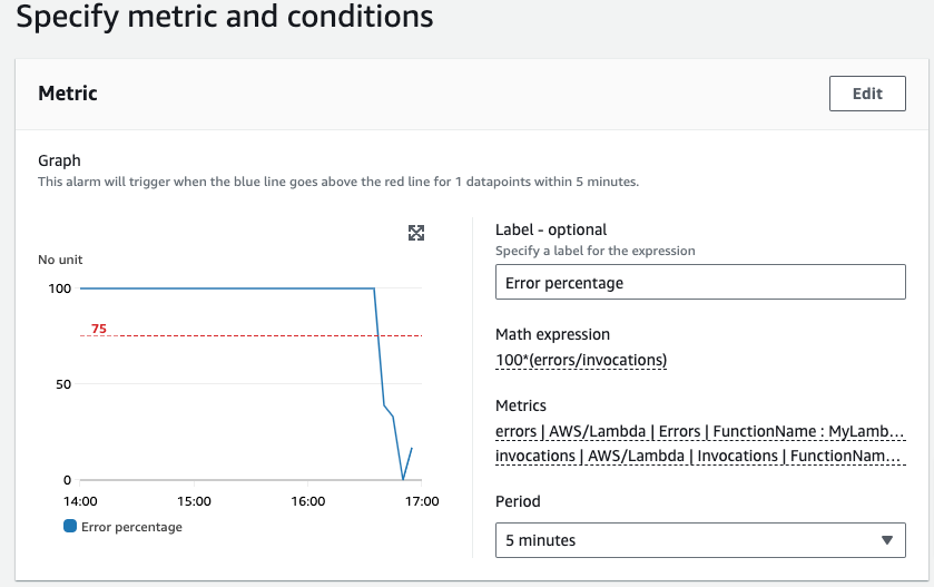 Alarm configuration using expressions