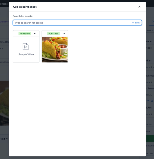 Sidebar - Media Picker