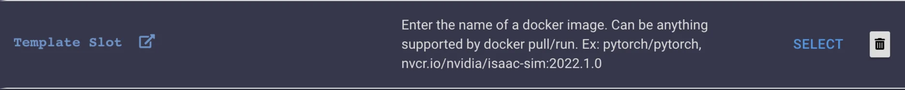 On the “Template Slot” pane, click on “Select.”