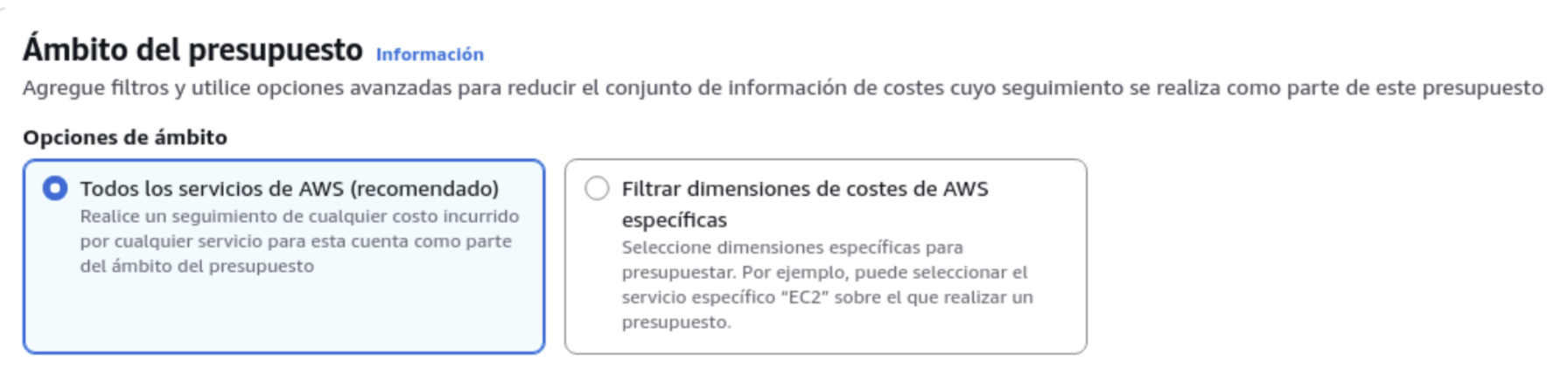 AWS 預算和警報