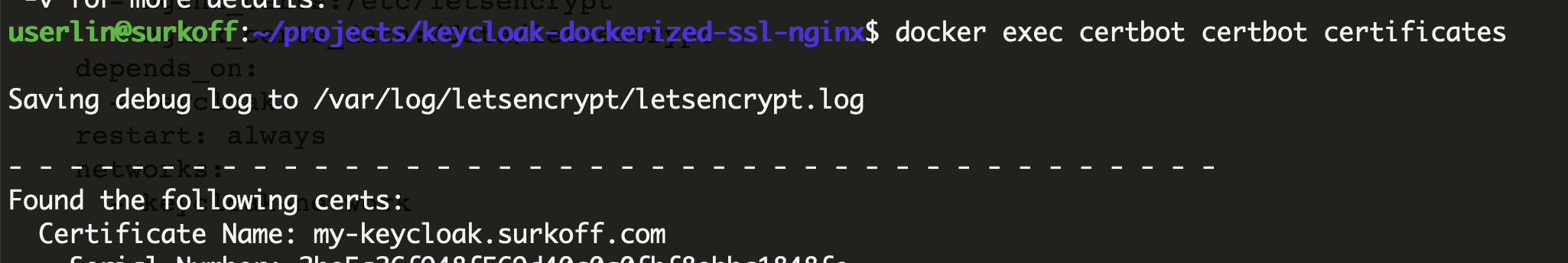 Check if certificate exists