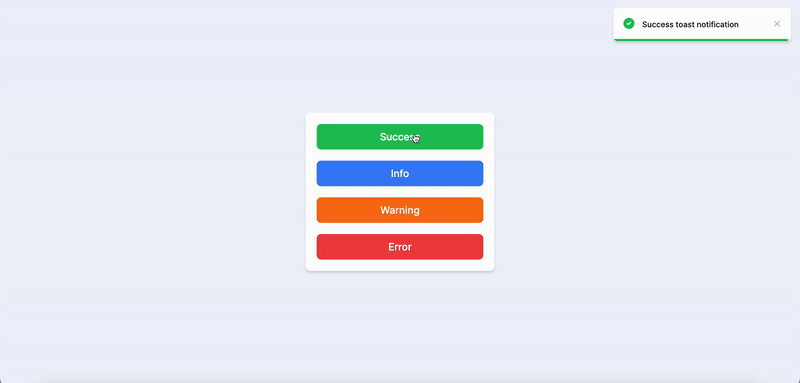 Toast notification progress bar