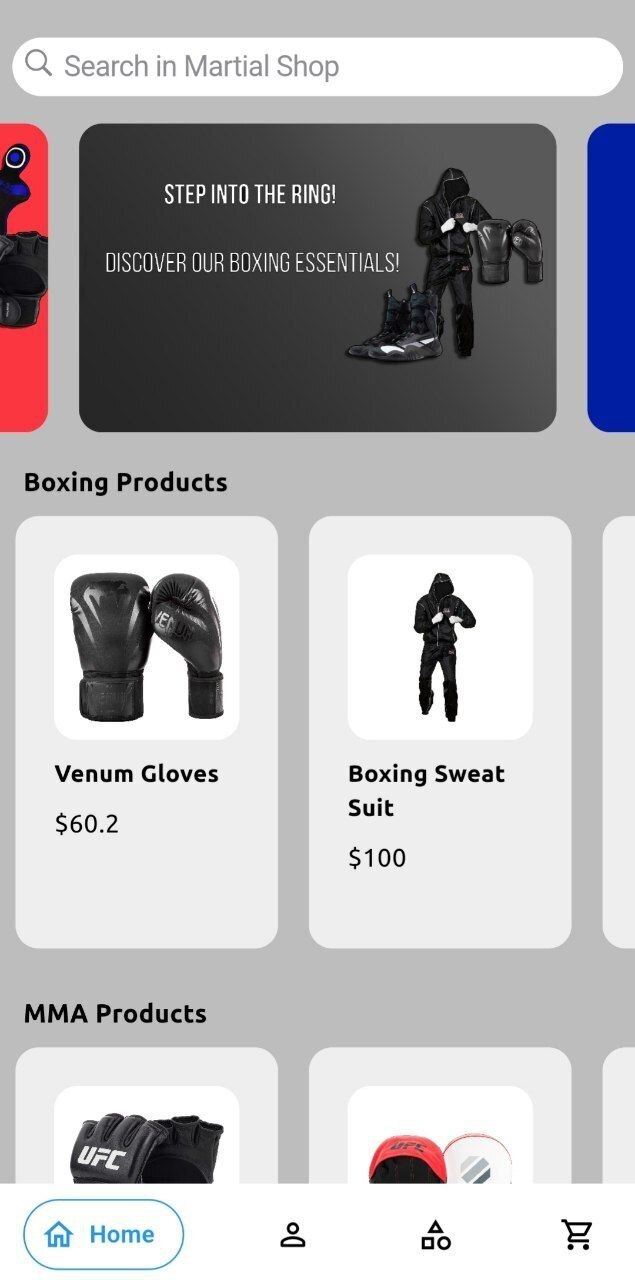 This is the main page where products are shown