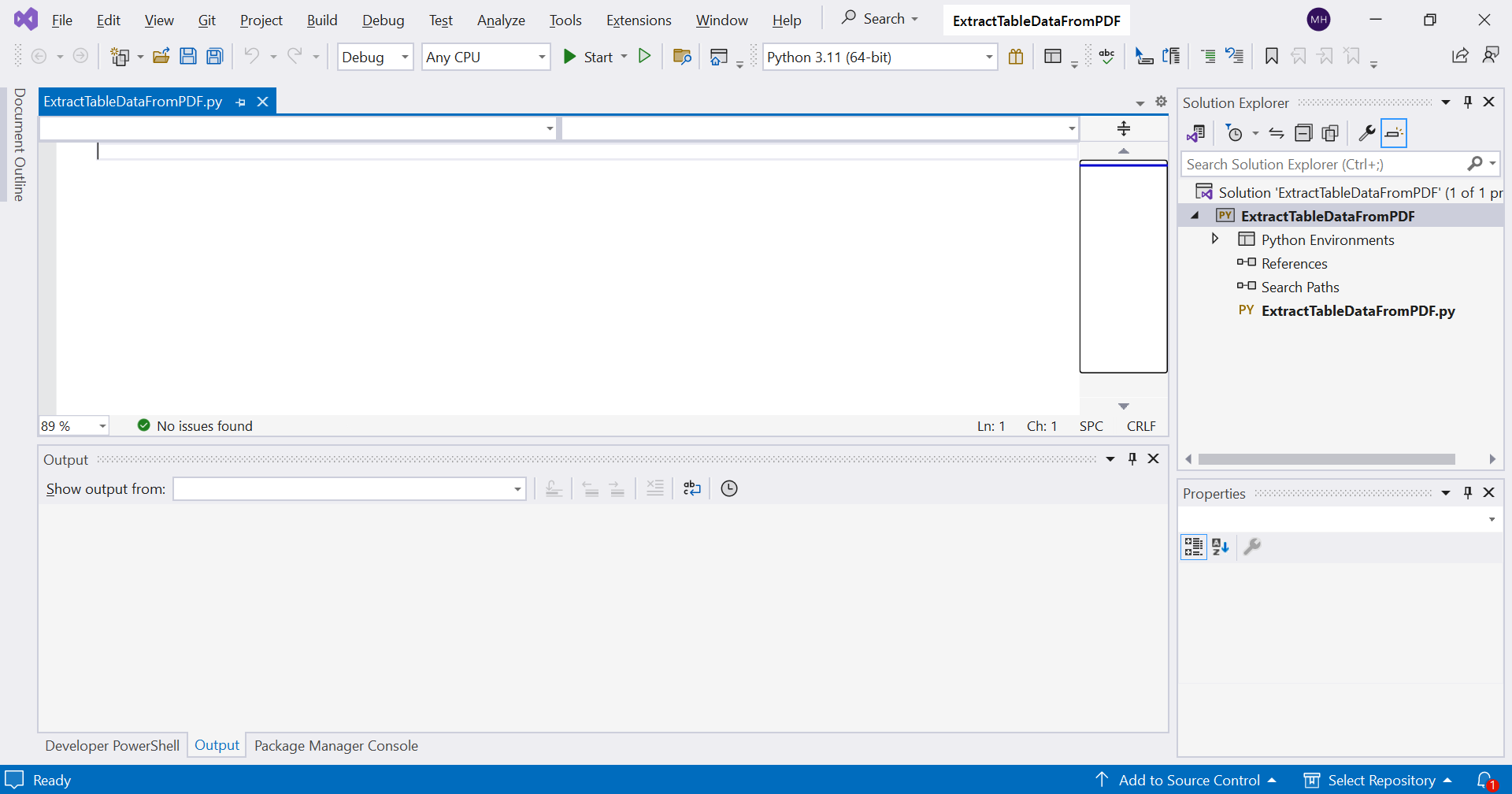 Python Project - Microsoft Visual Studio