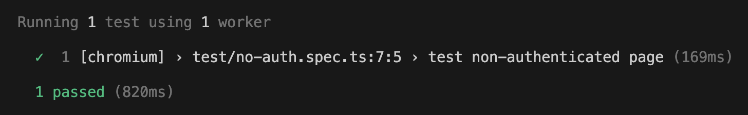 run non-authentication test