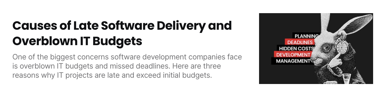Here is why IT projects are late and exceed budgets