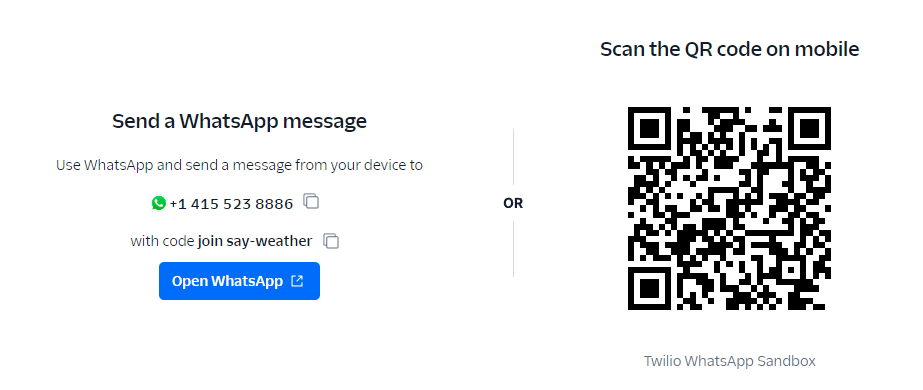 whatsapp sandbox link