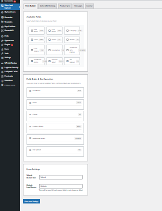 Drag‑and‑drop form builder interface – reorder by dragging headers