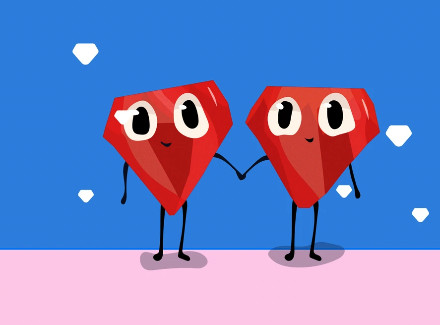 RubyConf Ruby friends logo