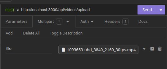 Sending file to our server