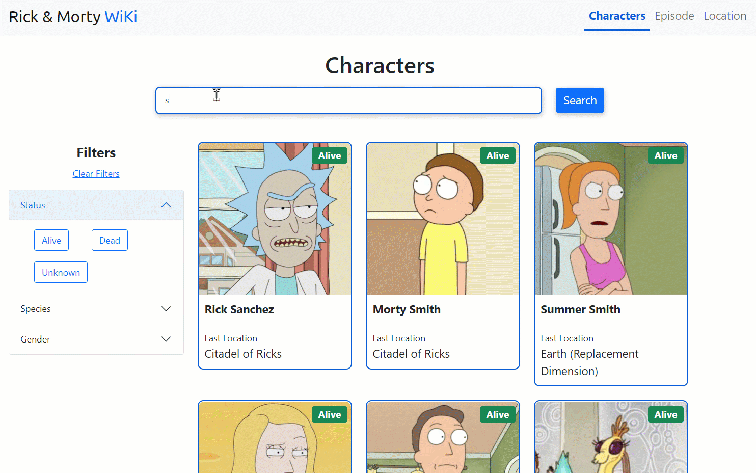 Character Names and Personalities