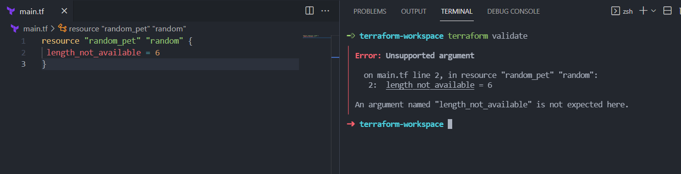 No validated tf file