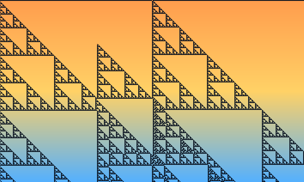 Rule 195 with one cell barrier