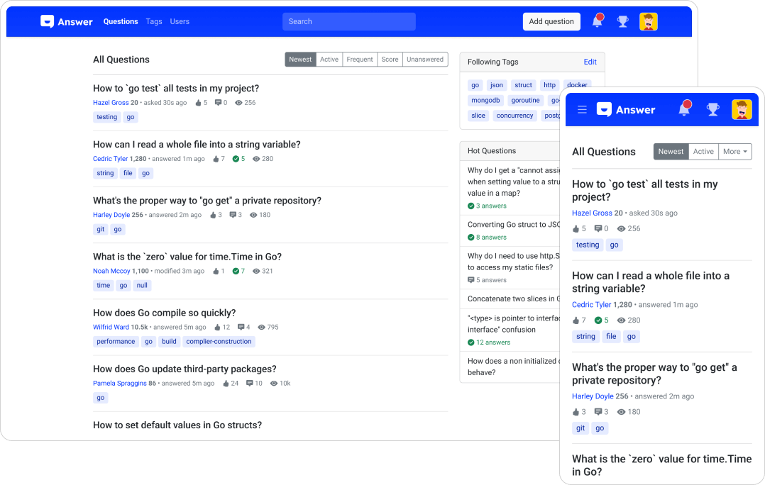 Answer.dev launch! An Open Source Q&A Community Software