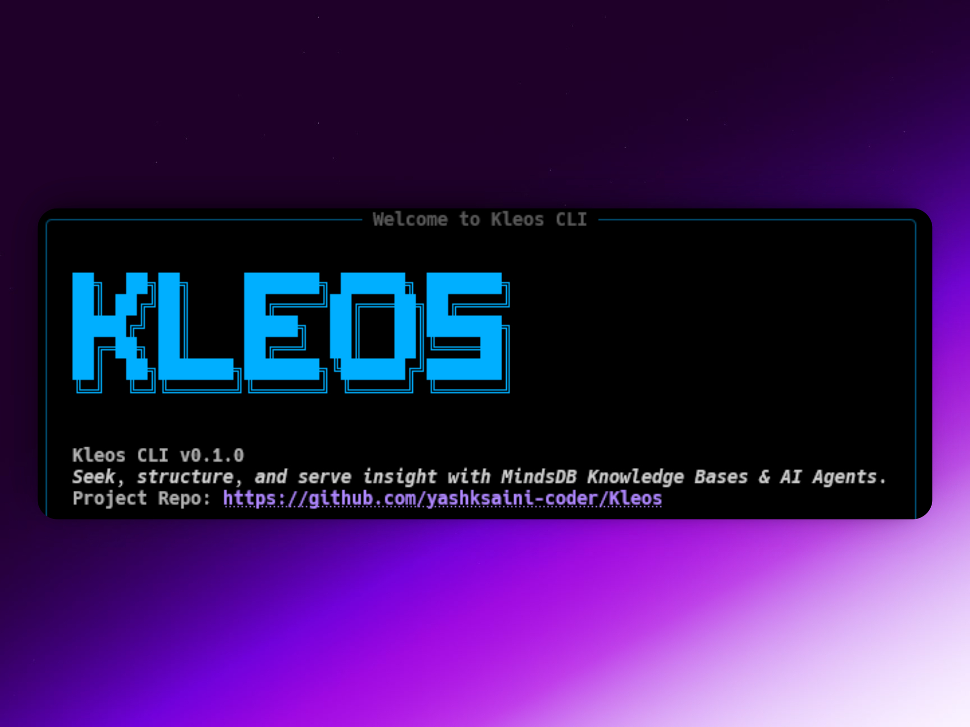 Kleos CLI: Supercharging the MindsDB Knowledge Base
