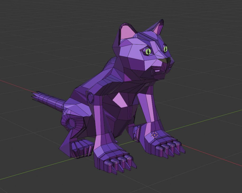 purple robotic cat