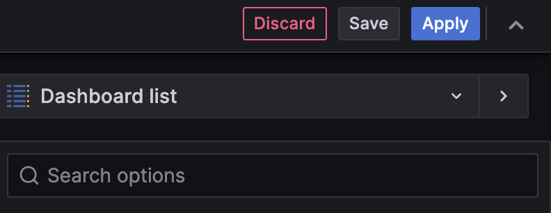 Choose Dashboard list