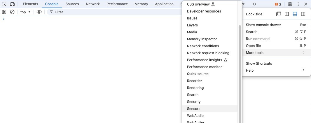 Open Console Sensors