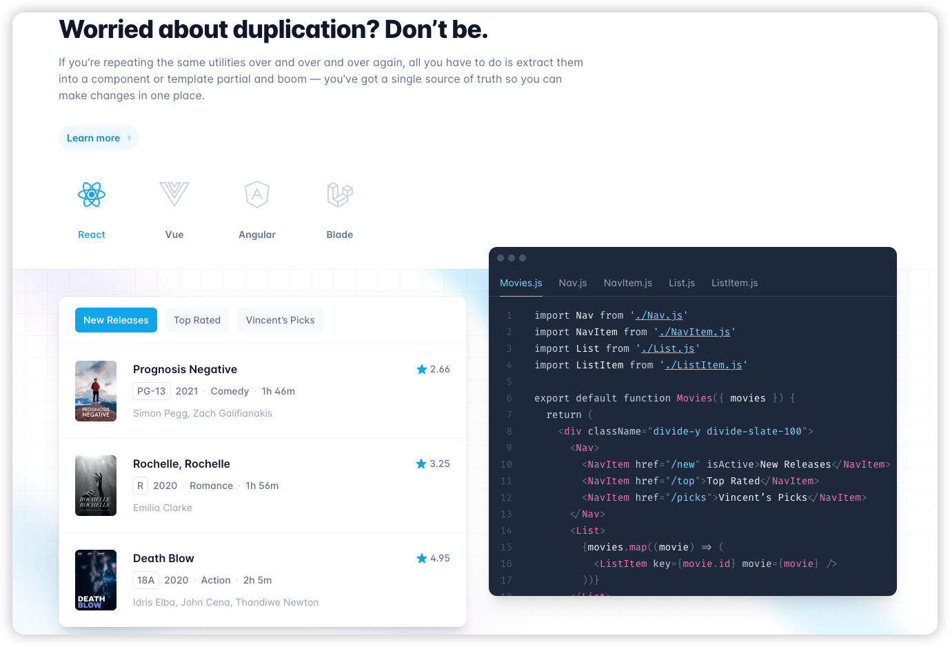 Tailwind official practice