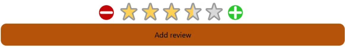 Screenshot of star reviews