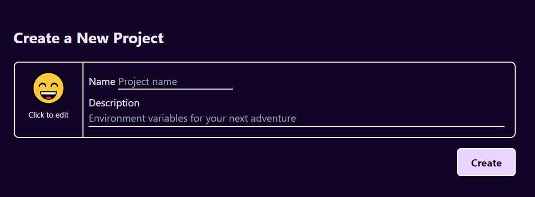 Shows the layout described above with a smiley emoji picked