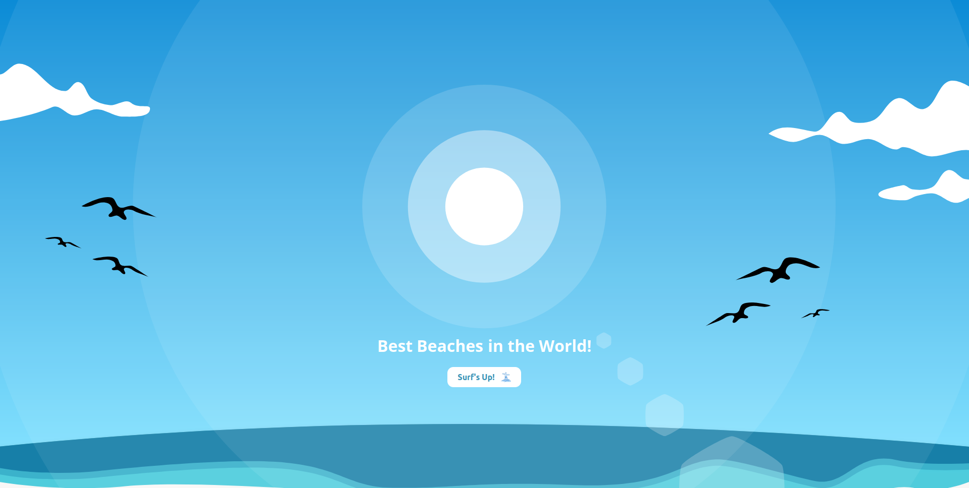 Landing page to the site