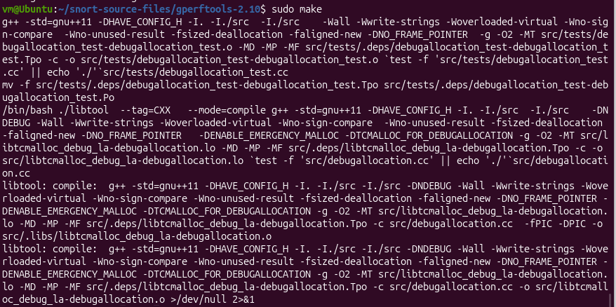 make gperftools