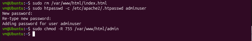 移除默认 index 和 htpasswd 设置