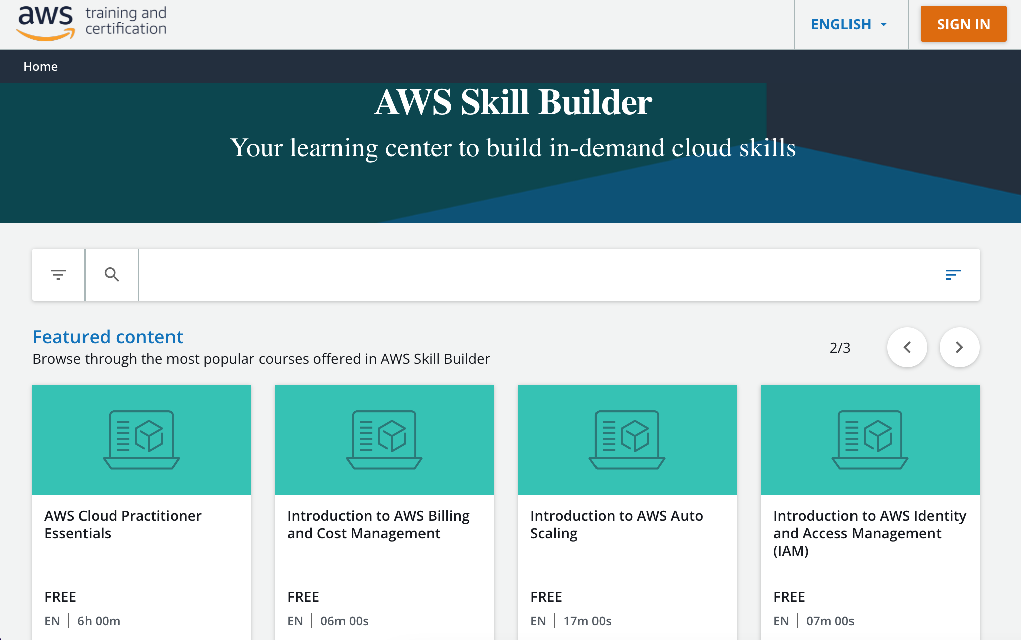 AWS Skillbuilders