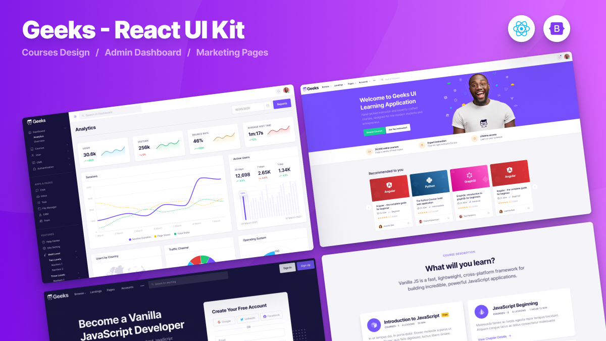 Geeks Admin dashboard Template React