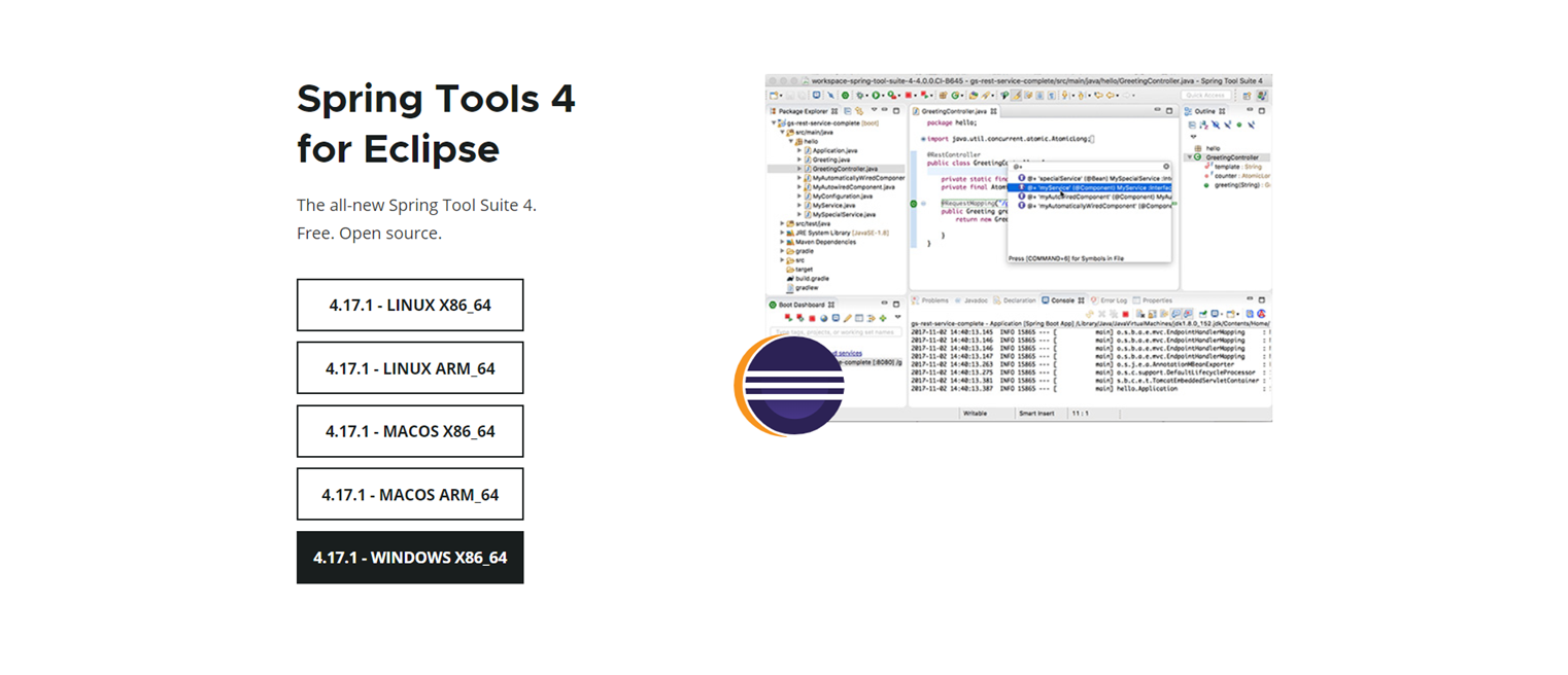spring.io/tools screen