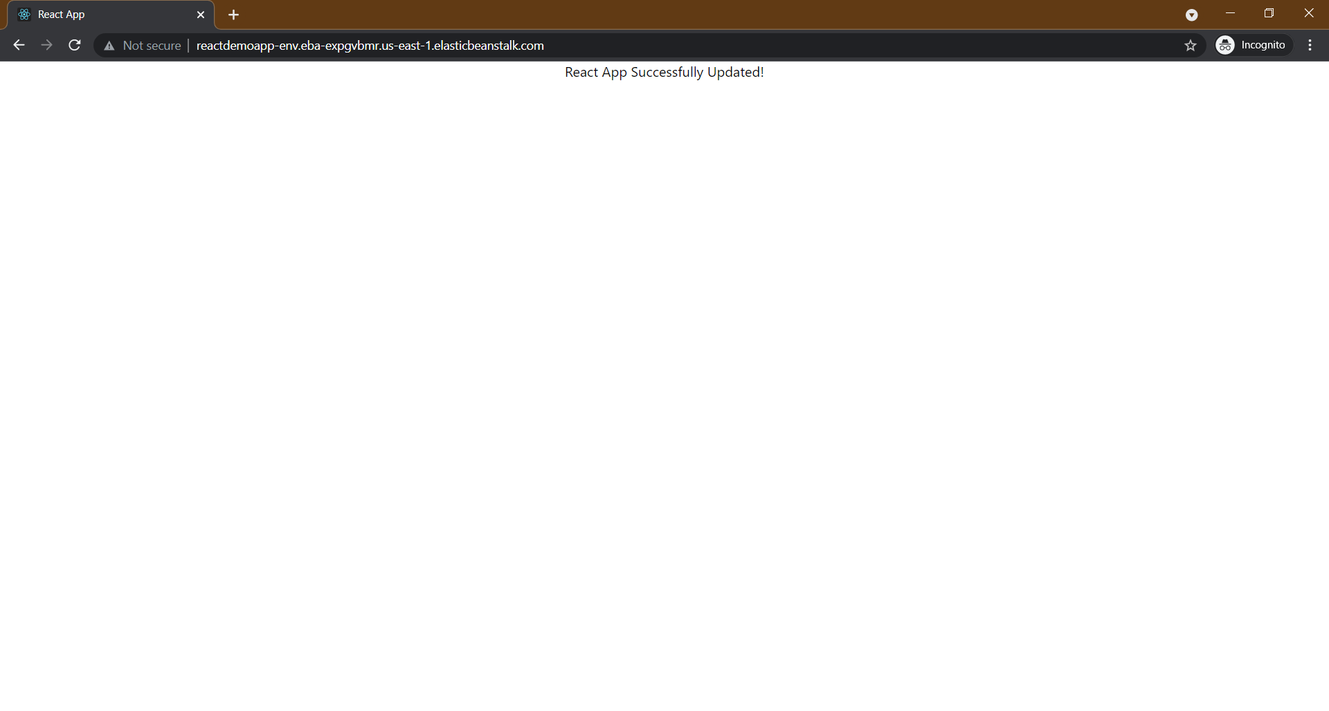 React Application Updated