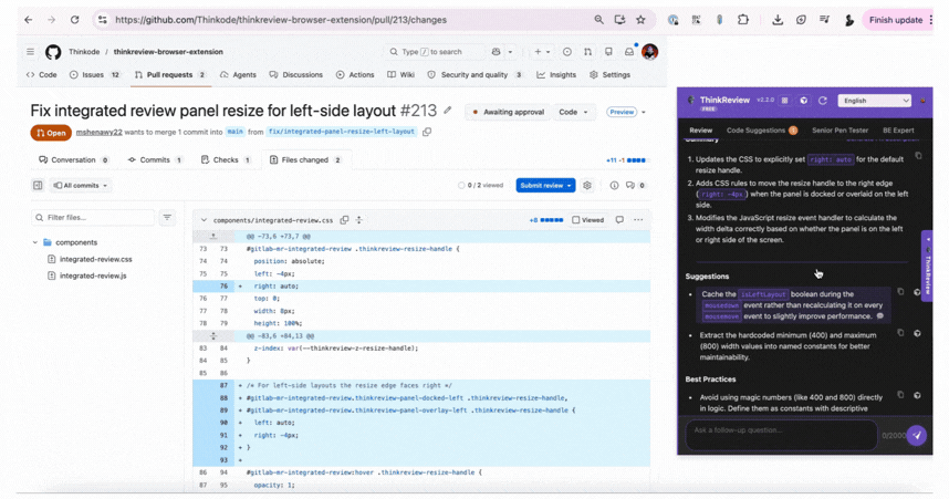 Open a PR on GitHub, Azure DevOps, GitLab, or Bitbucket, pick an IDE agent, and review findings