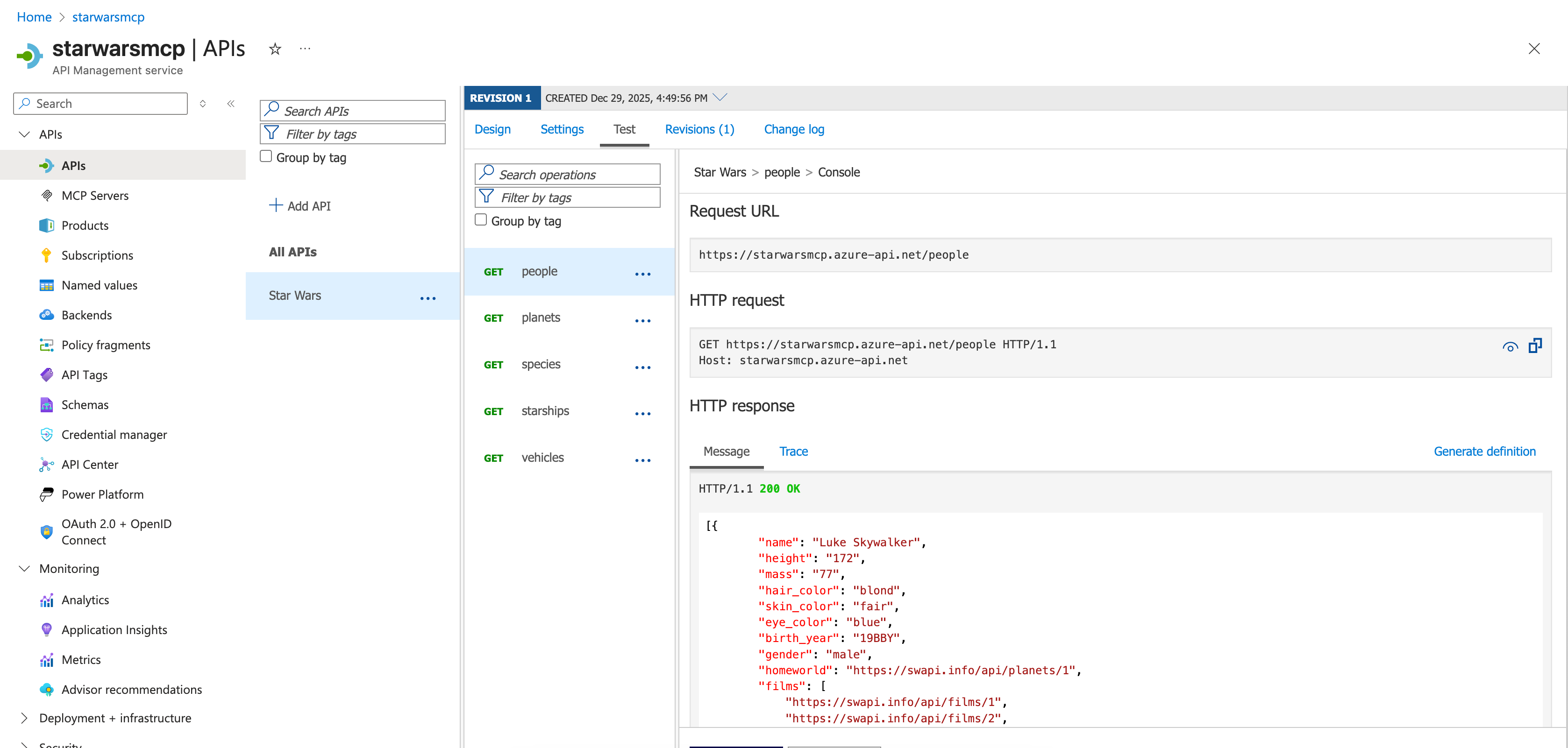 Testing of API Management API