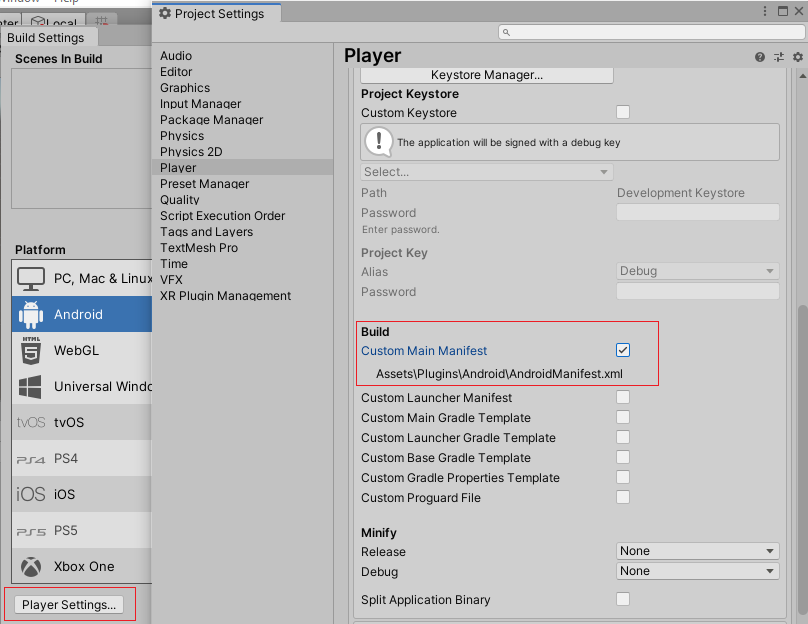 manifest file