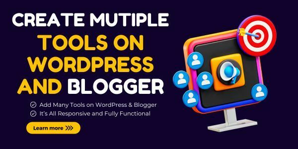Create Tools on WordPress and Blogger