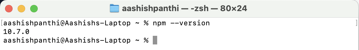 NPM version check in mac os