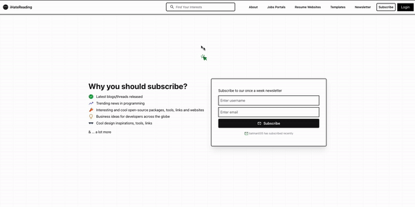 Subscription form demo
