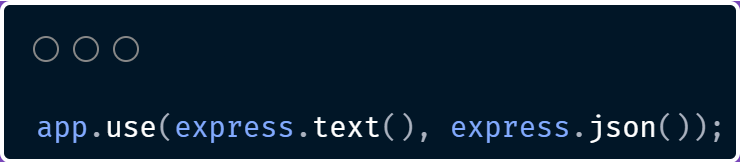 express.text()