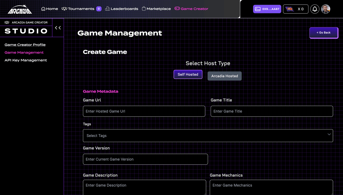 Arcadia Game Creator