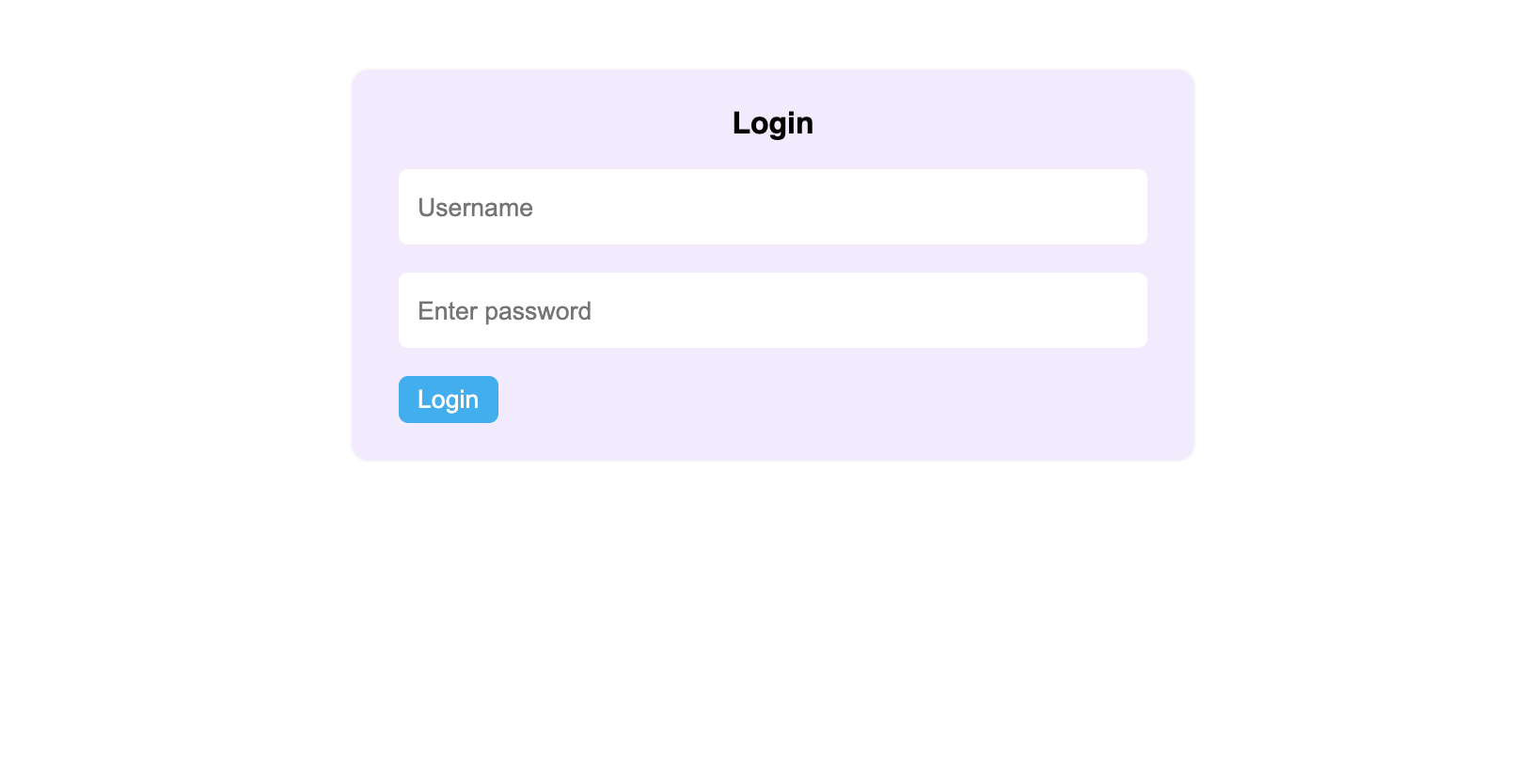 Login view